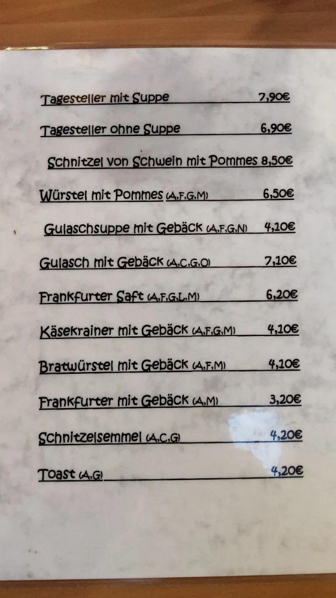 Speisekarte photo 1