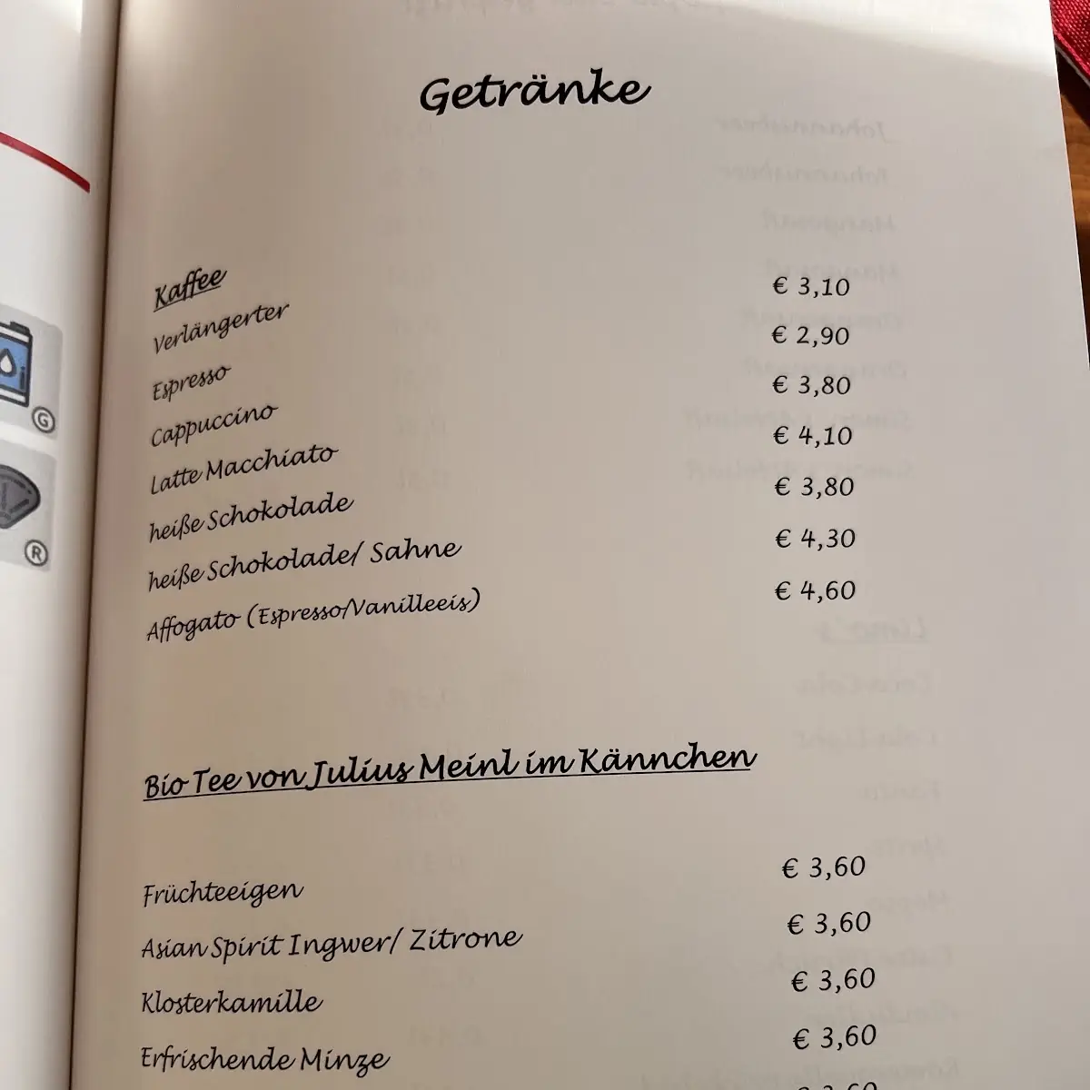 Speisekarte photo 5