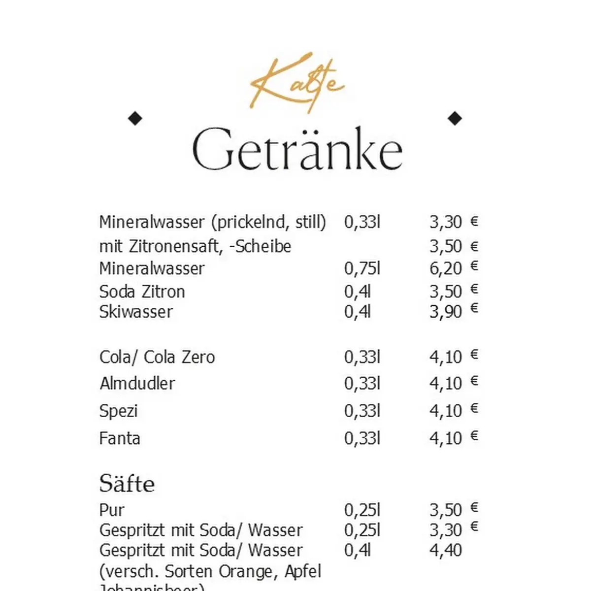 Speisekarte photo 1