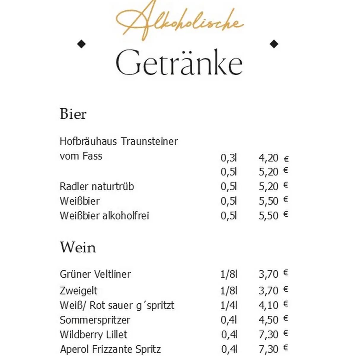 Speisekarte photo 5