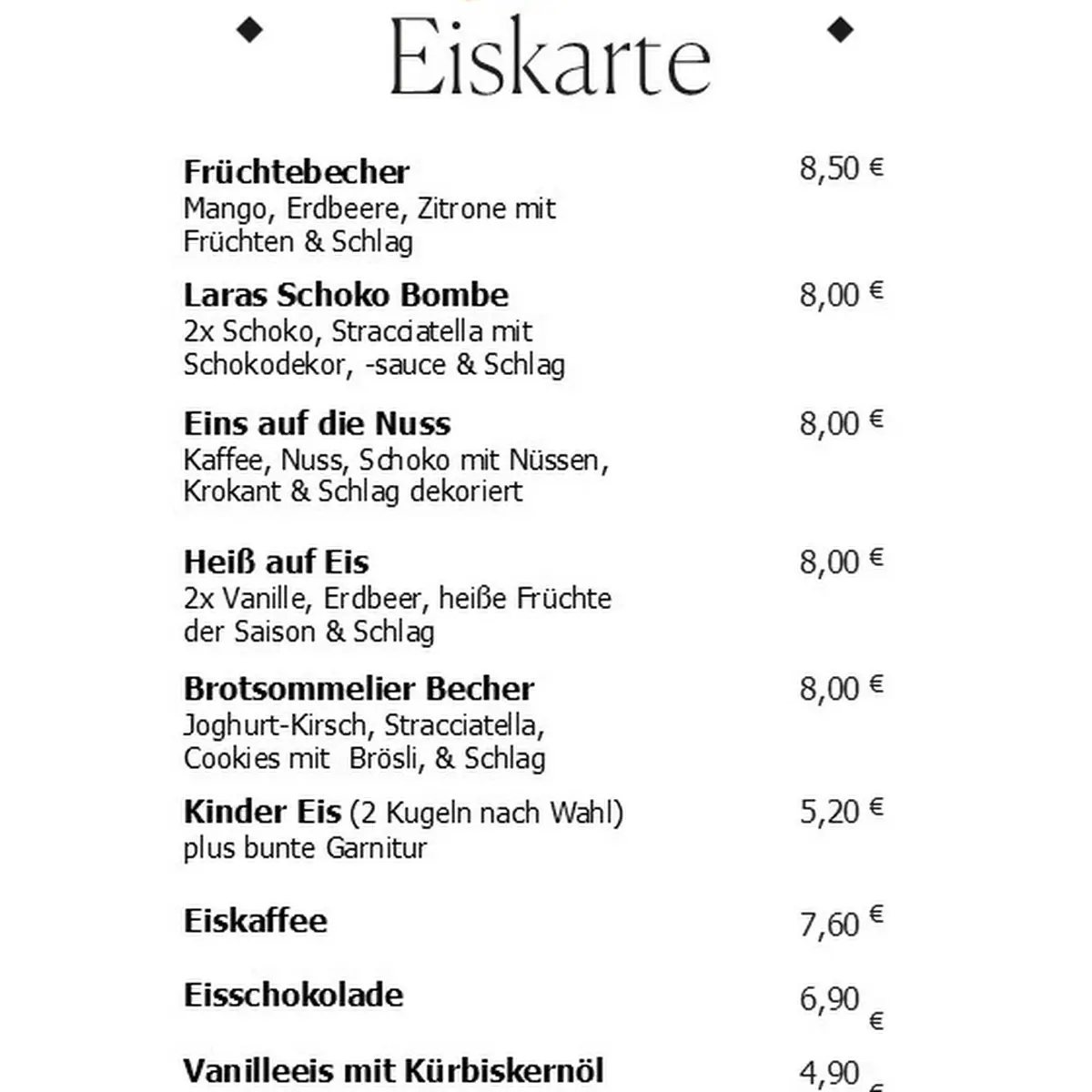 Speisekarte photo 8