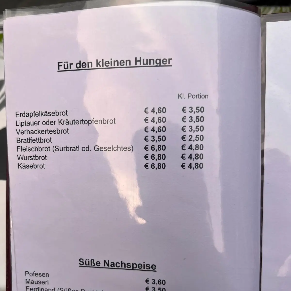 Speisekarte photo 1