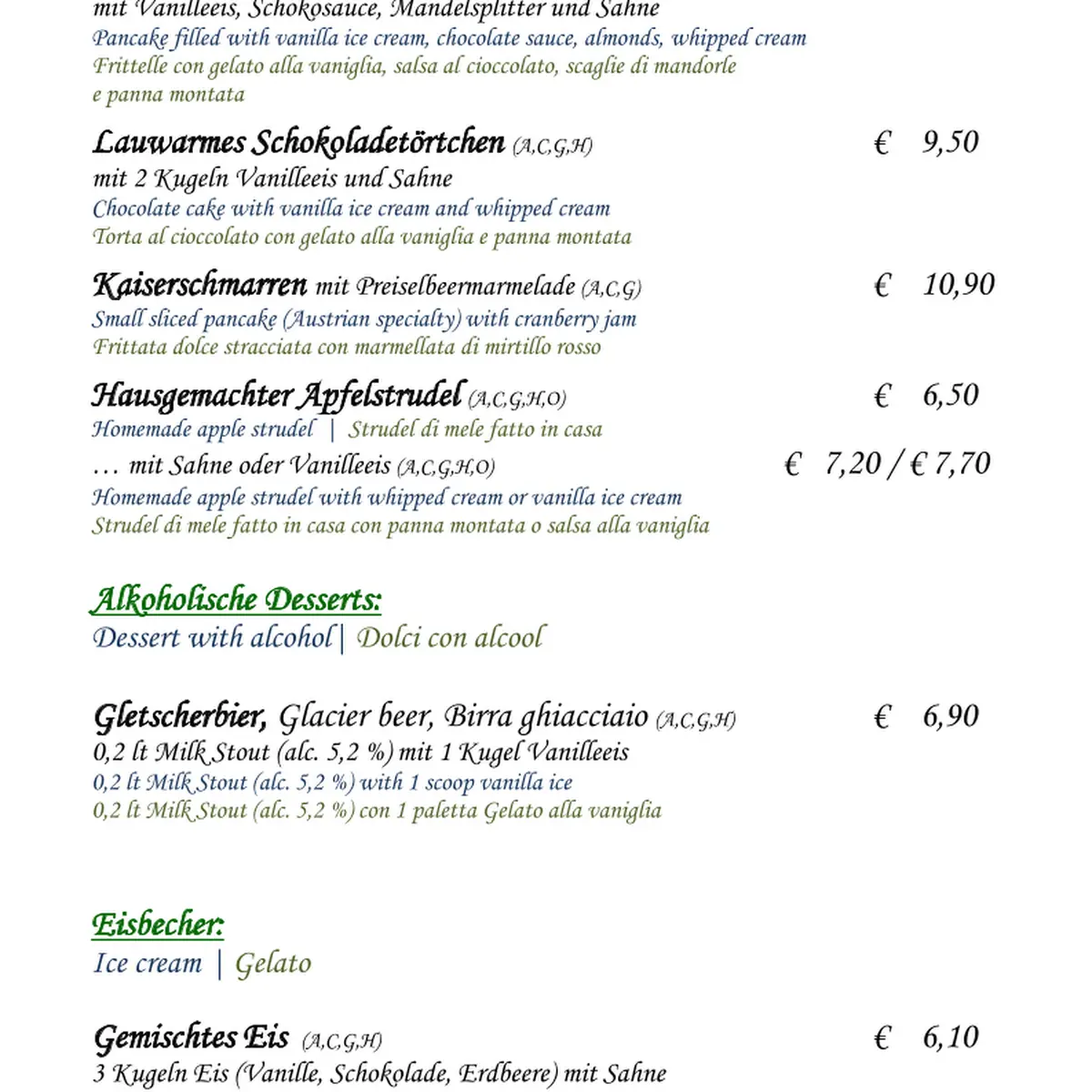 Speisekarte photo 5