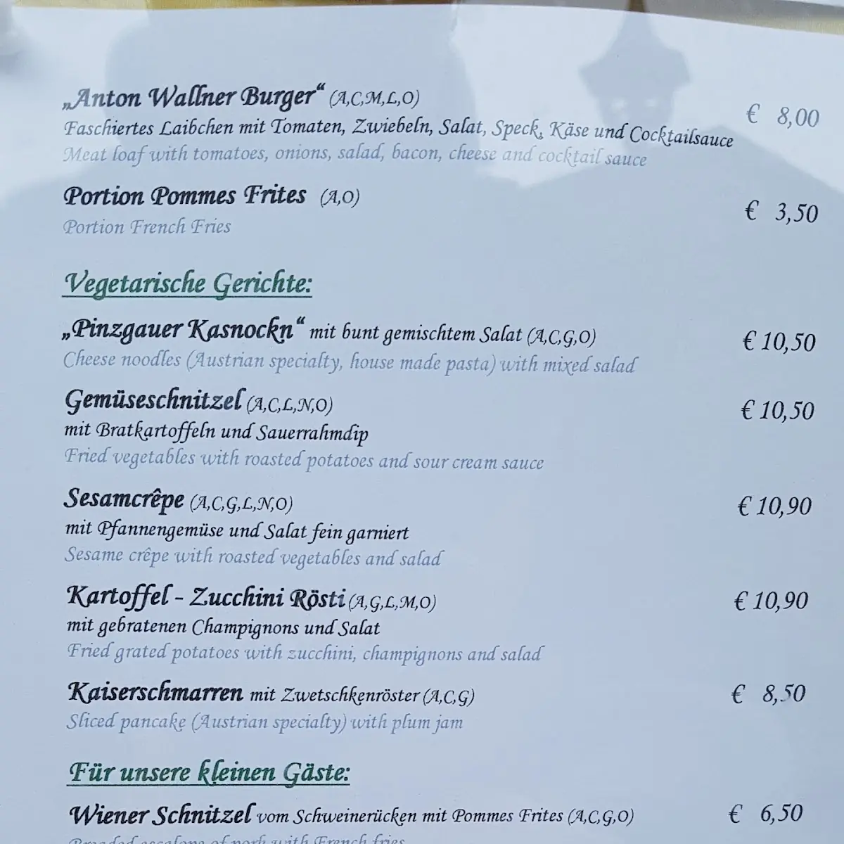Speisekarte photo 9