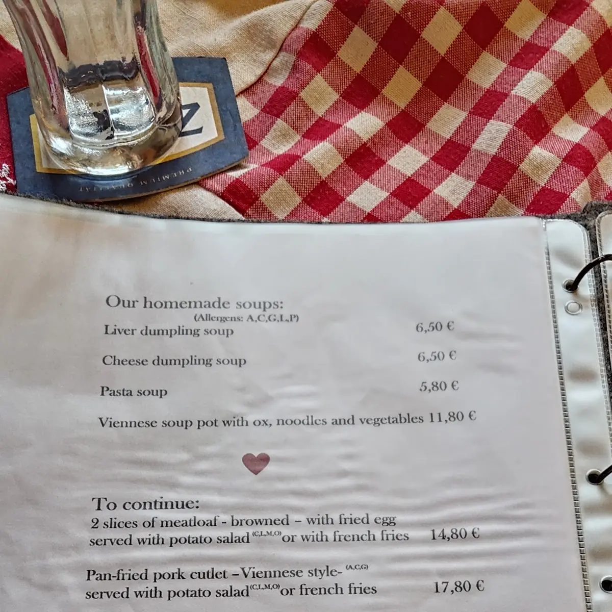 Speisekarte photo 1