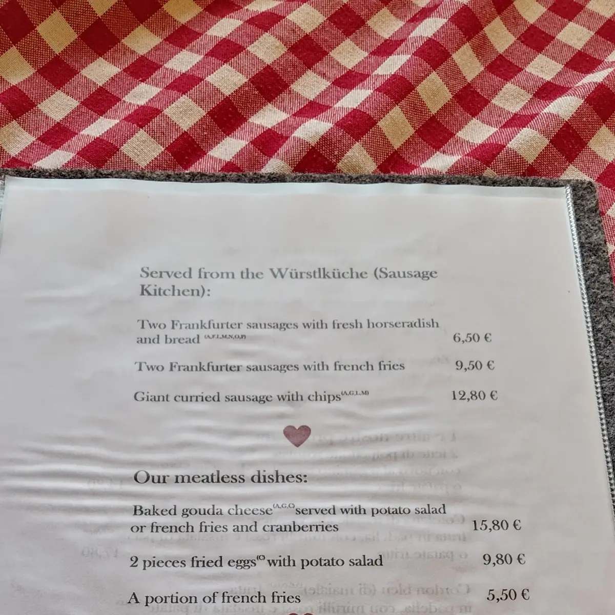 Speisekarte photo 2