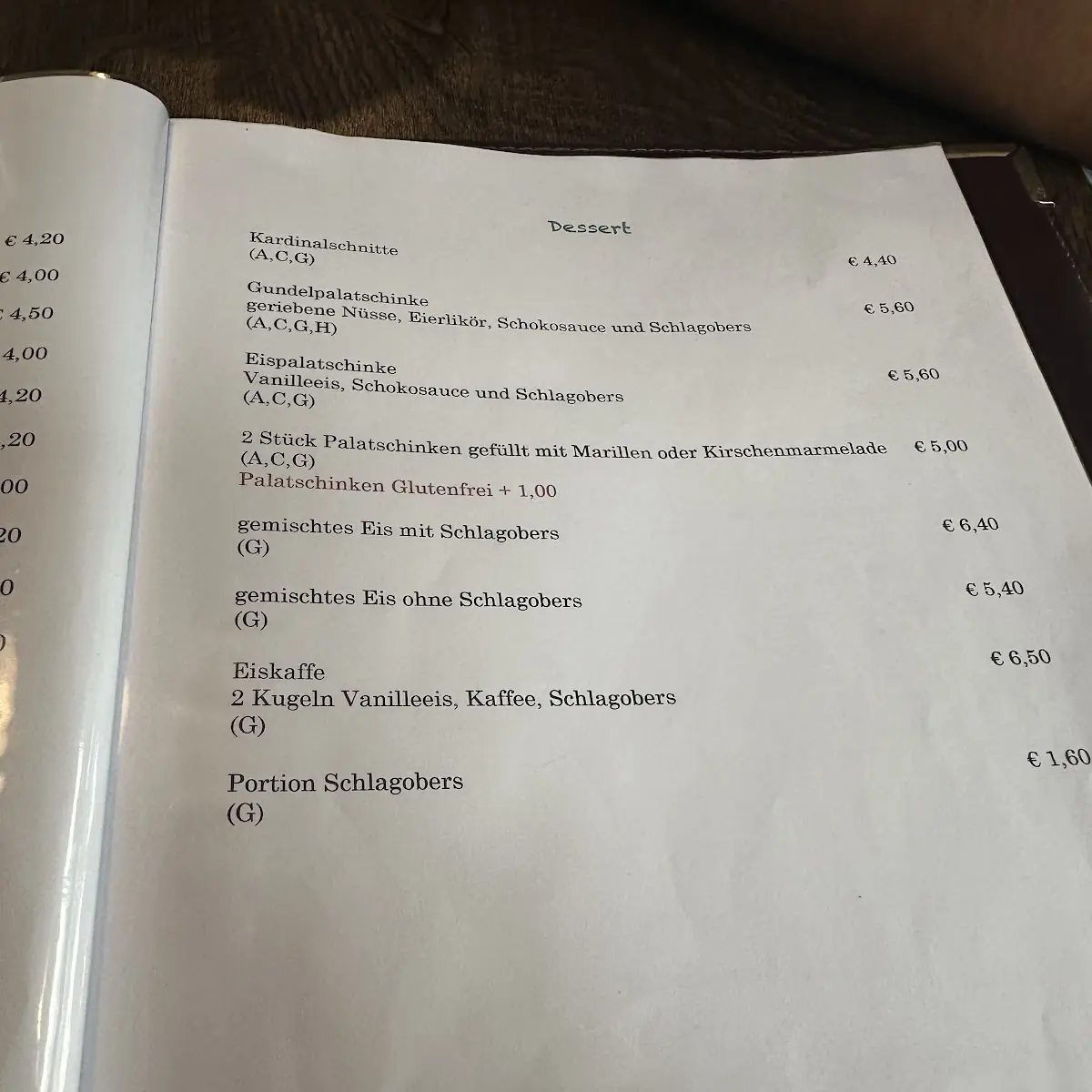 Speisekarte photo 2