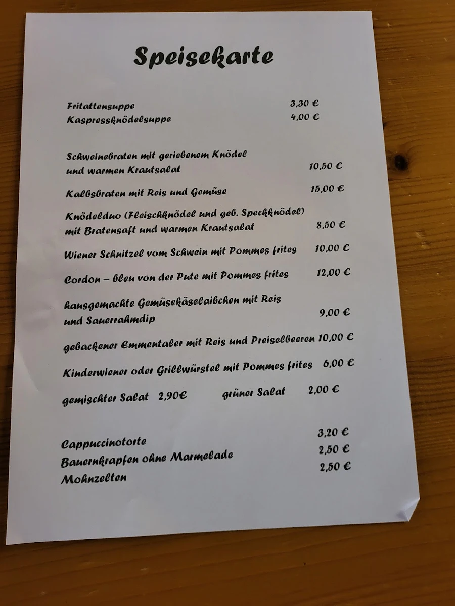 Speisekarte photo 1