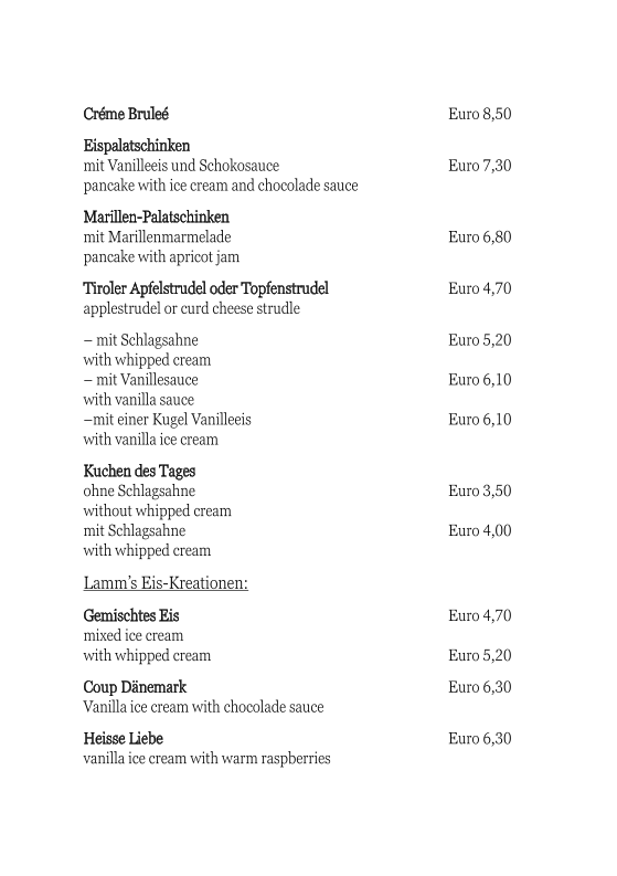 Speisekarte photo 1