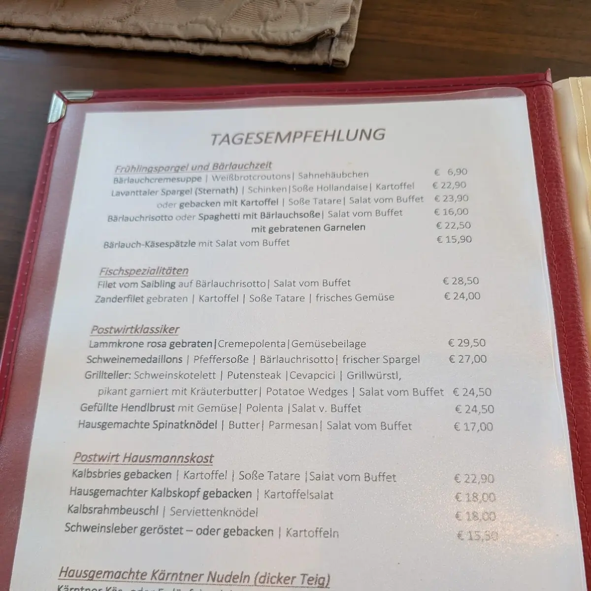 Speisekarte photo 2