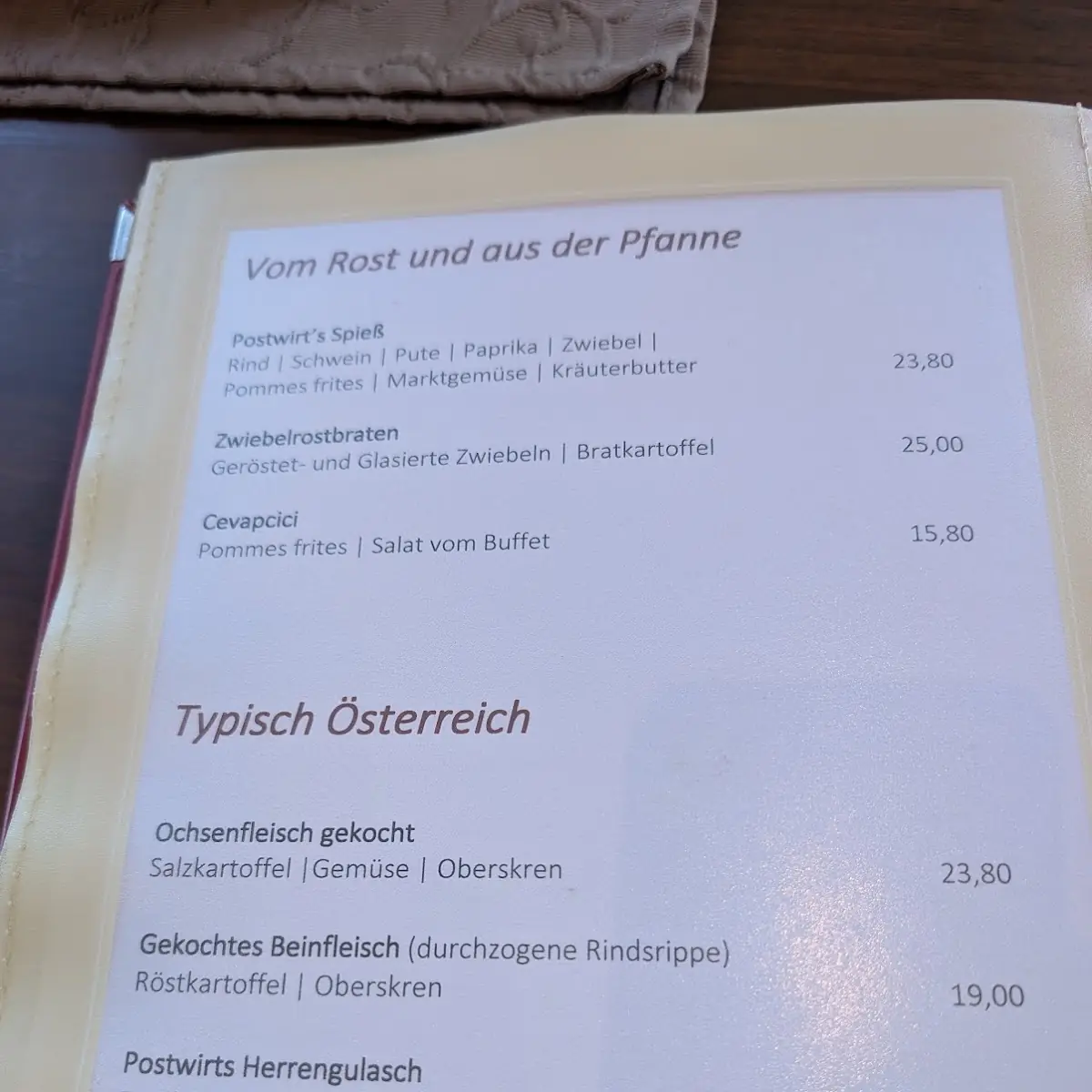 Speisekarte photo 5