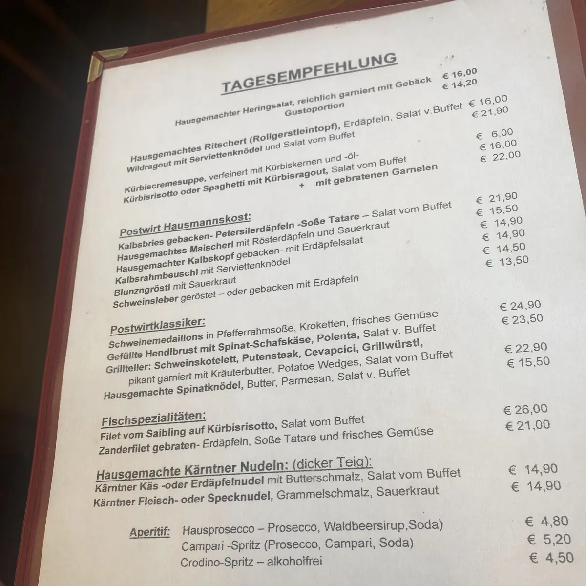 Speisekarte photo 9