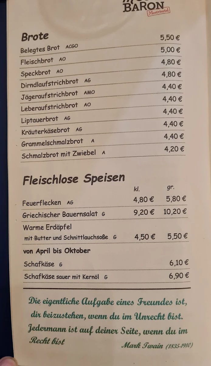 Speisekarte photo 1