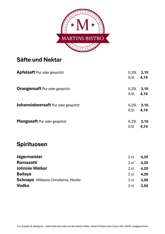 Speisekarte photo 3