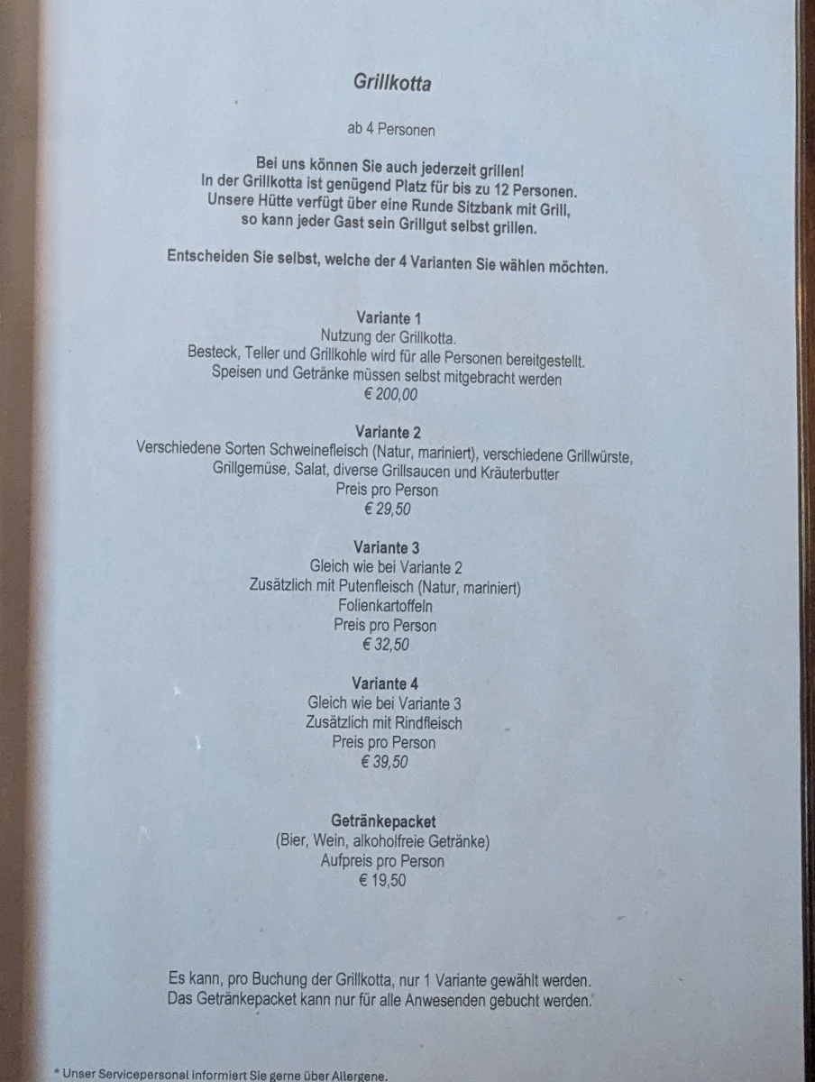 Speisekarte photo 2