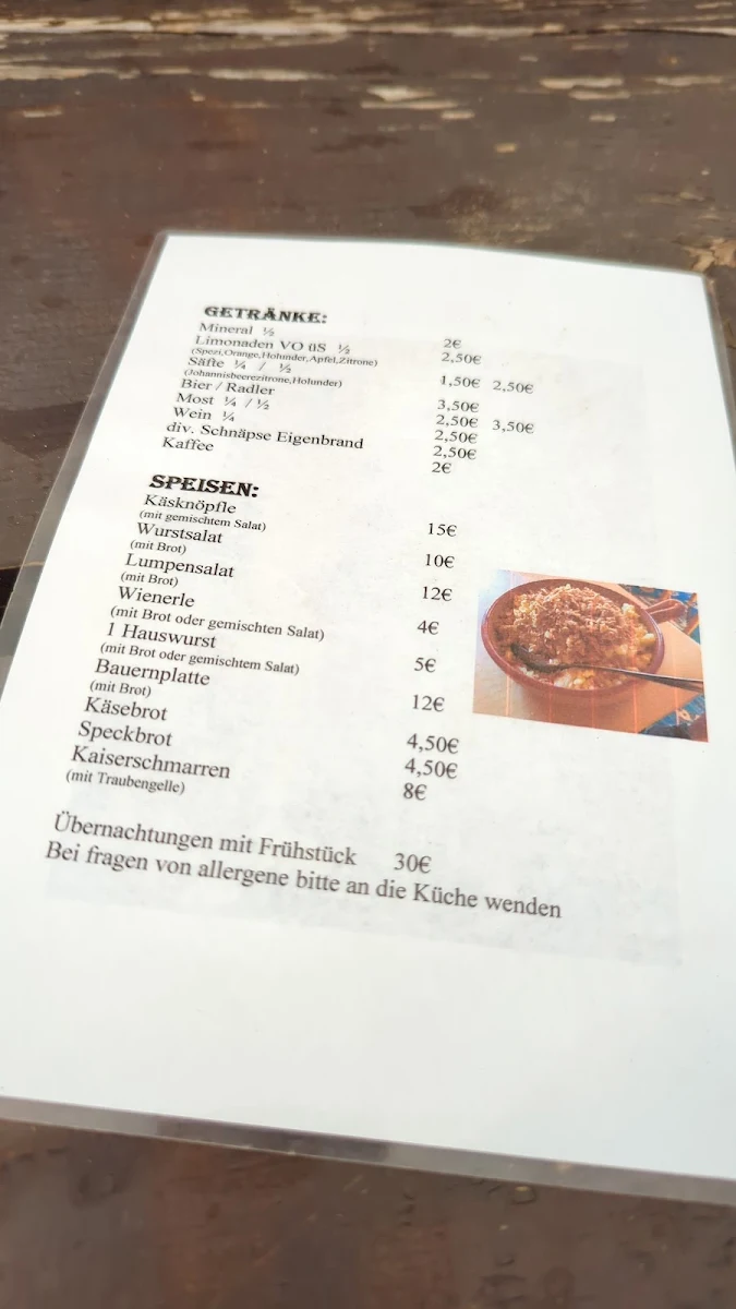 Speisekarte photo 1