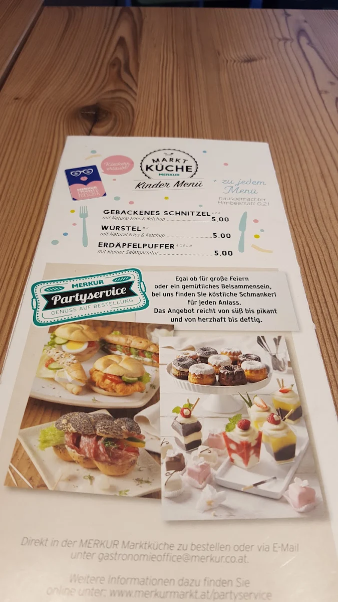 Speisekarte, BILLA Plus Restaurant