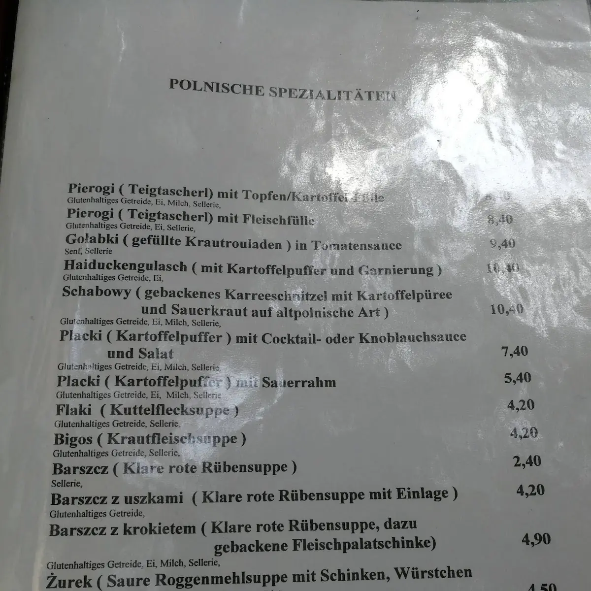 Speisekarte photo 4