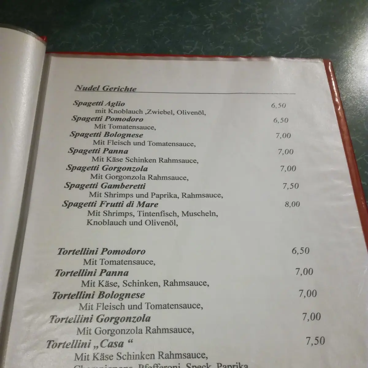 Speisekarte photo 1