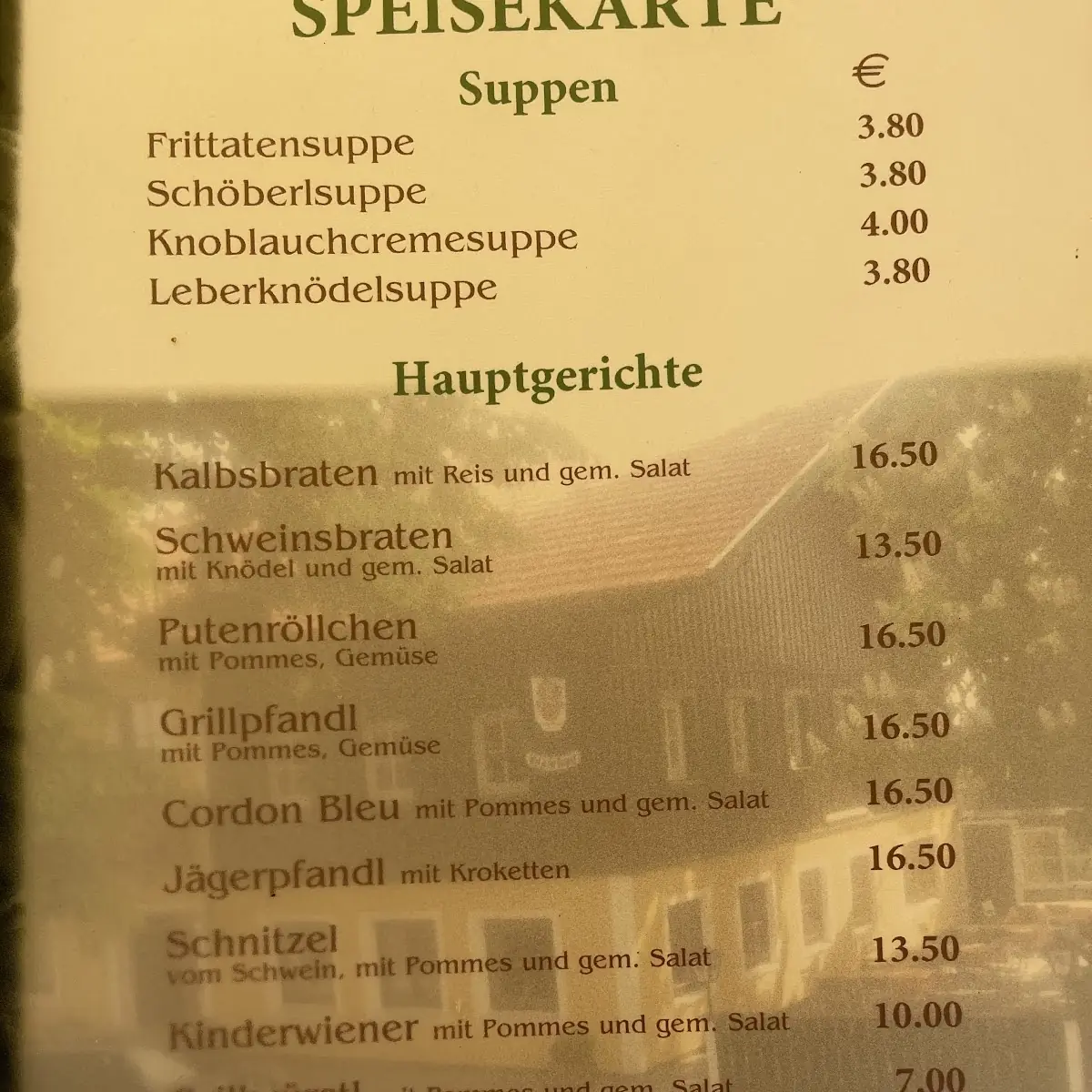 Speisekarte photo 1