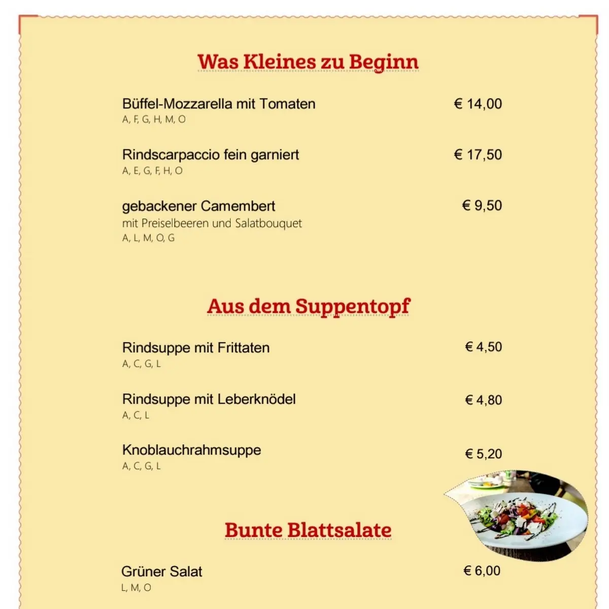 Speisekarte photo 1