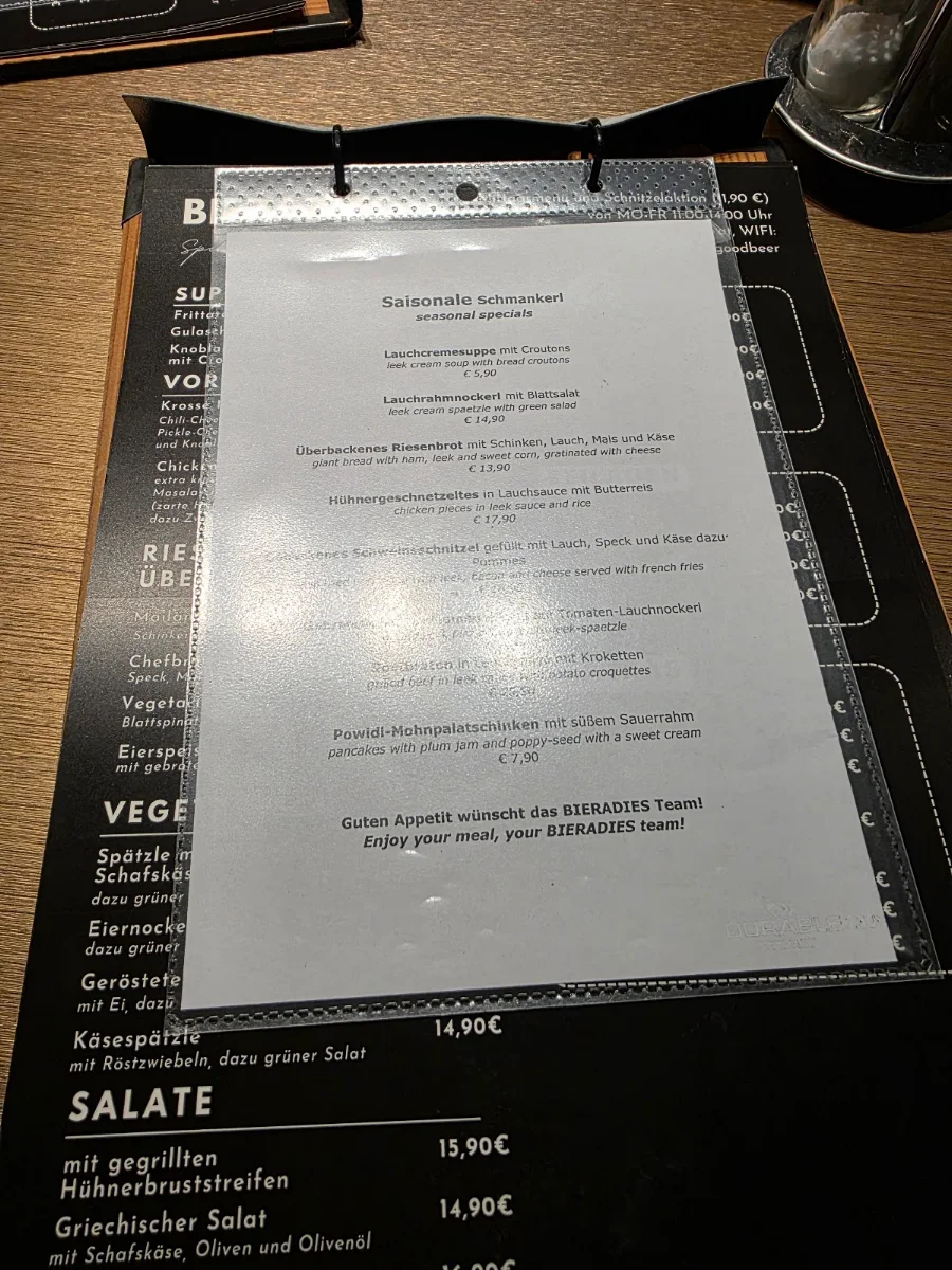Speisekarte photo 3