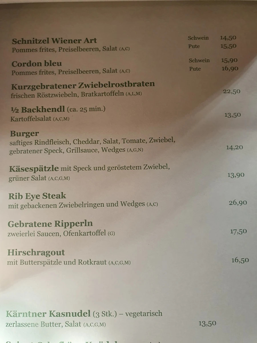Speisekarte photo 1