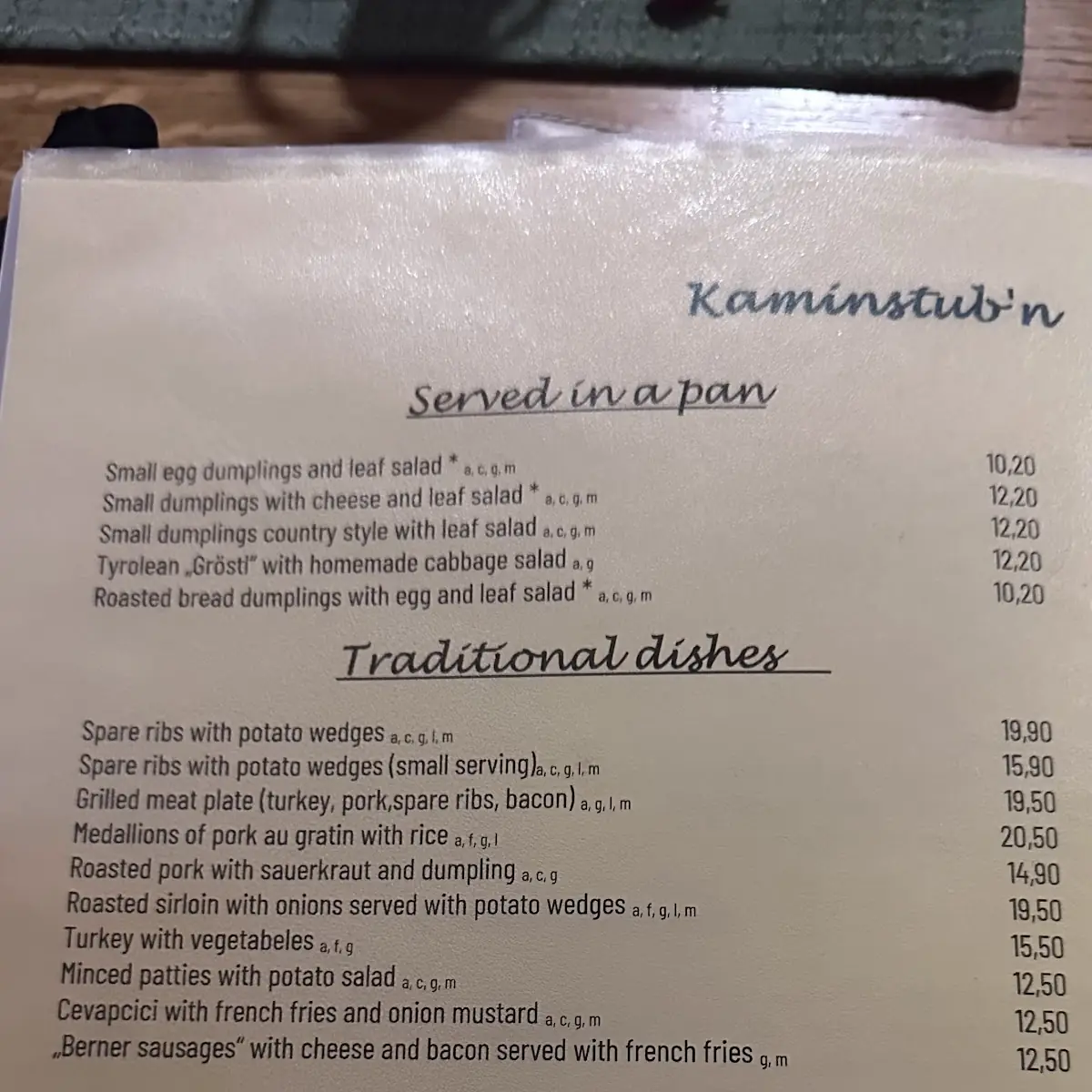 Speisekarte photo 1
