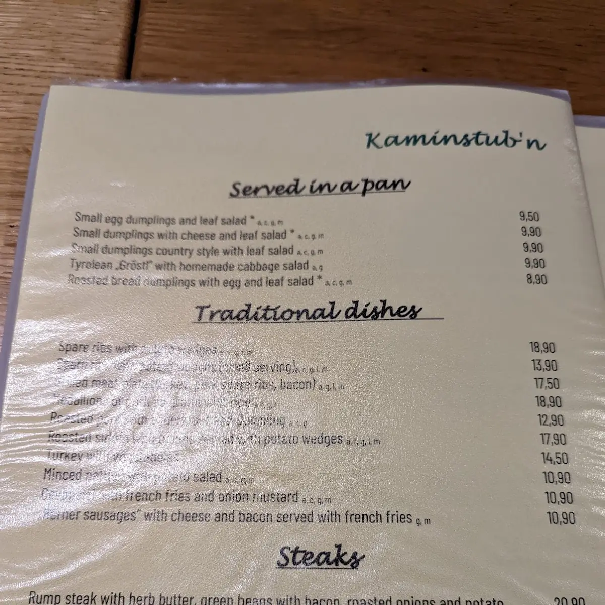 Speisekarte photo 3
