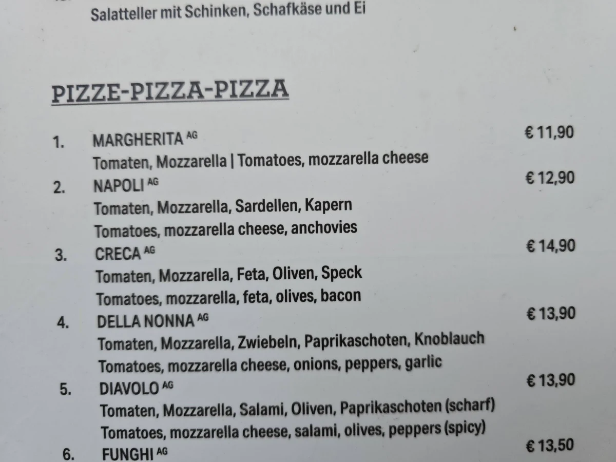 Speisekarte photo 1