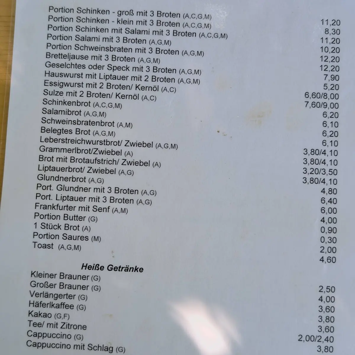 Speisekarte photo 1