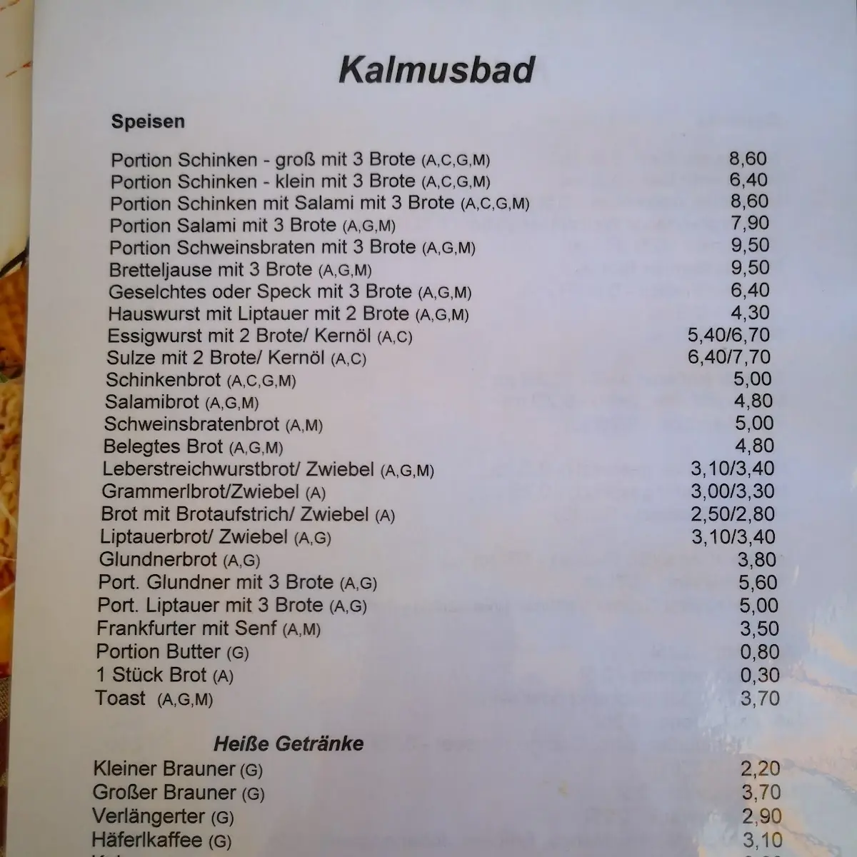 Speisekarte photo 10