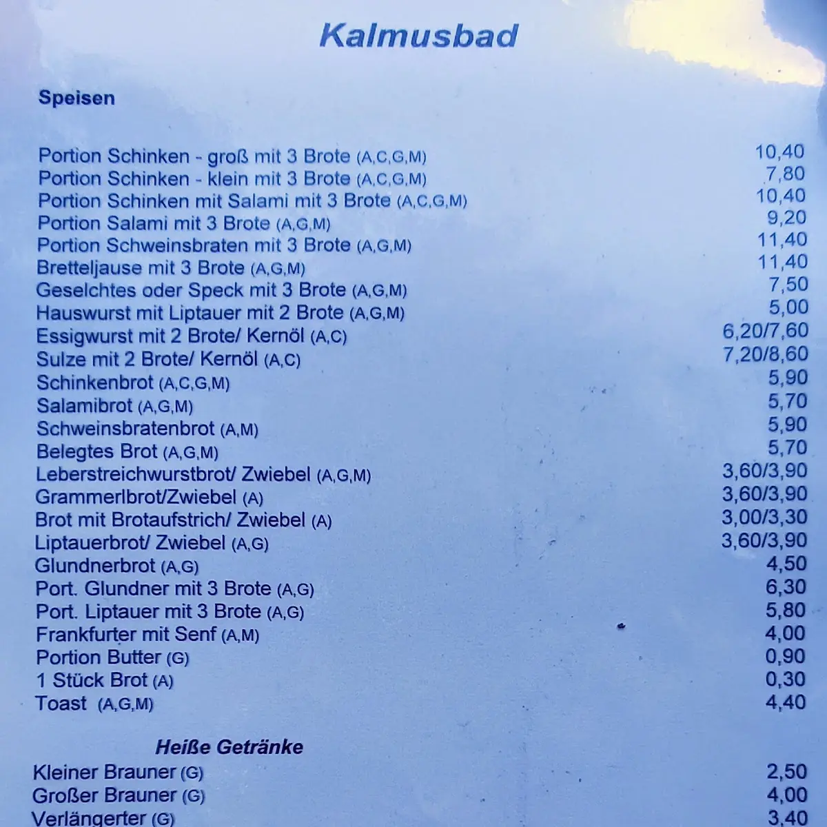 Speisekarte photo 5