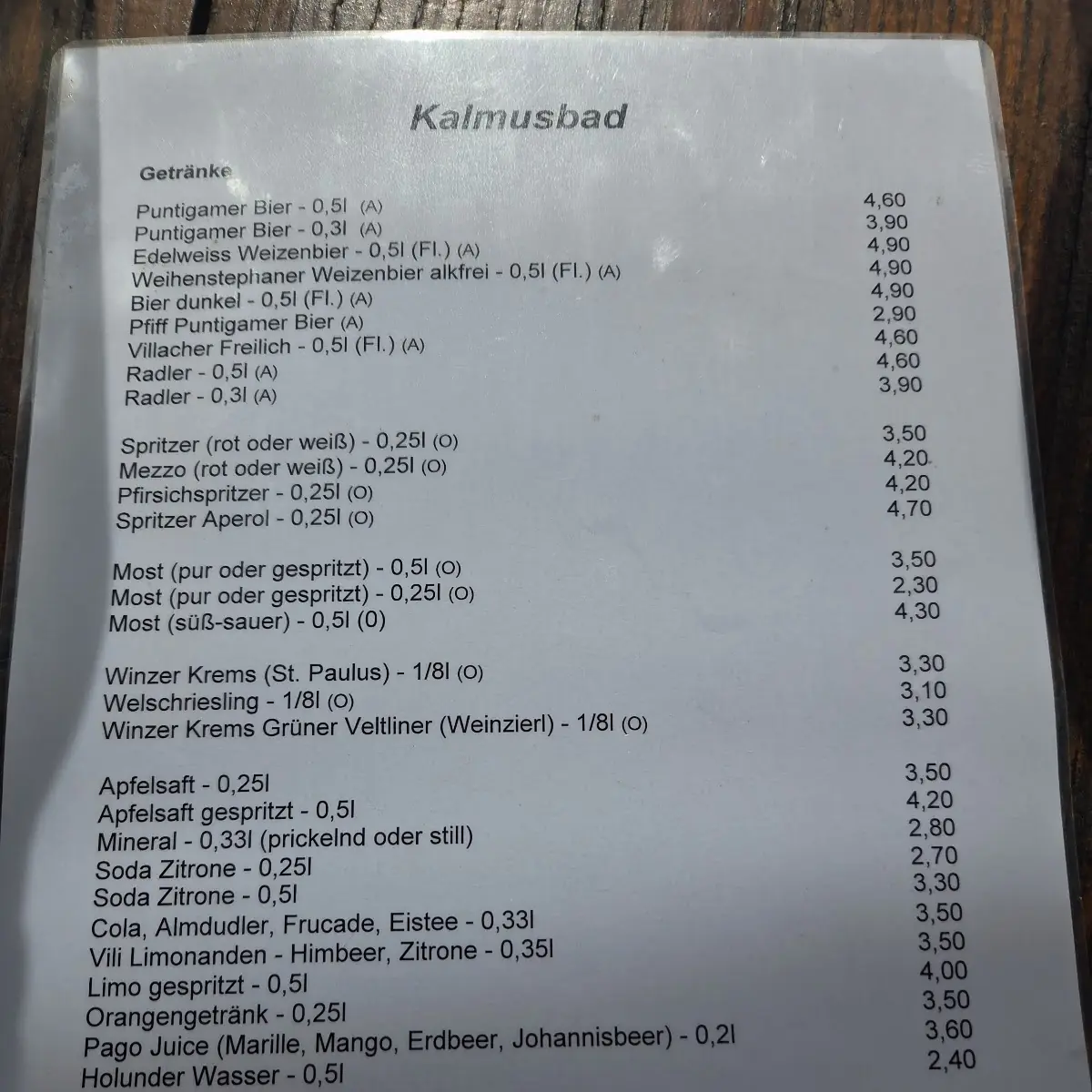 Speisekarte photo 6