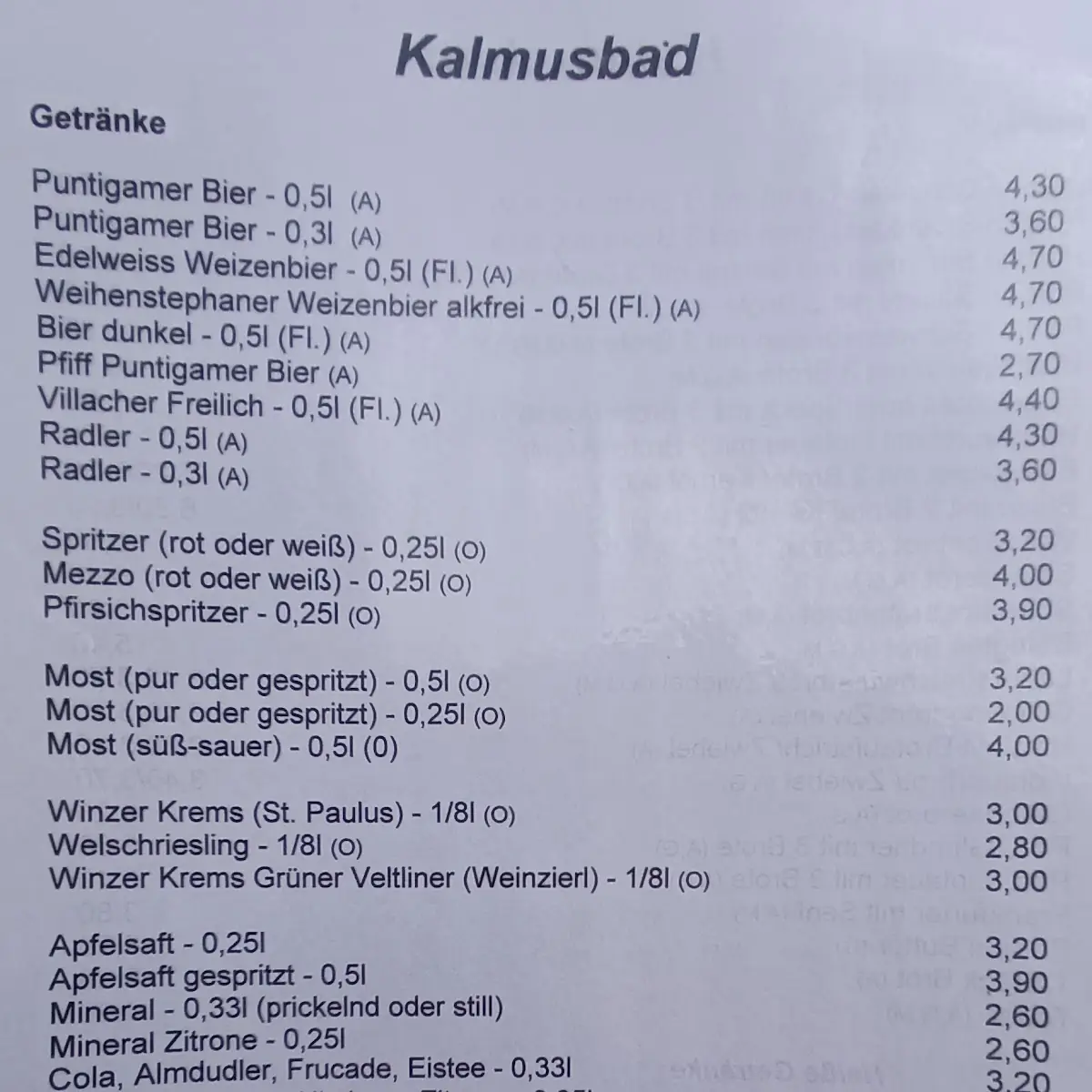 Speisekarte photo 9