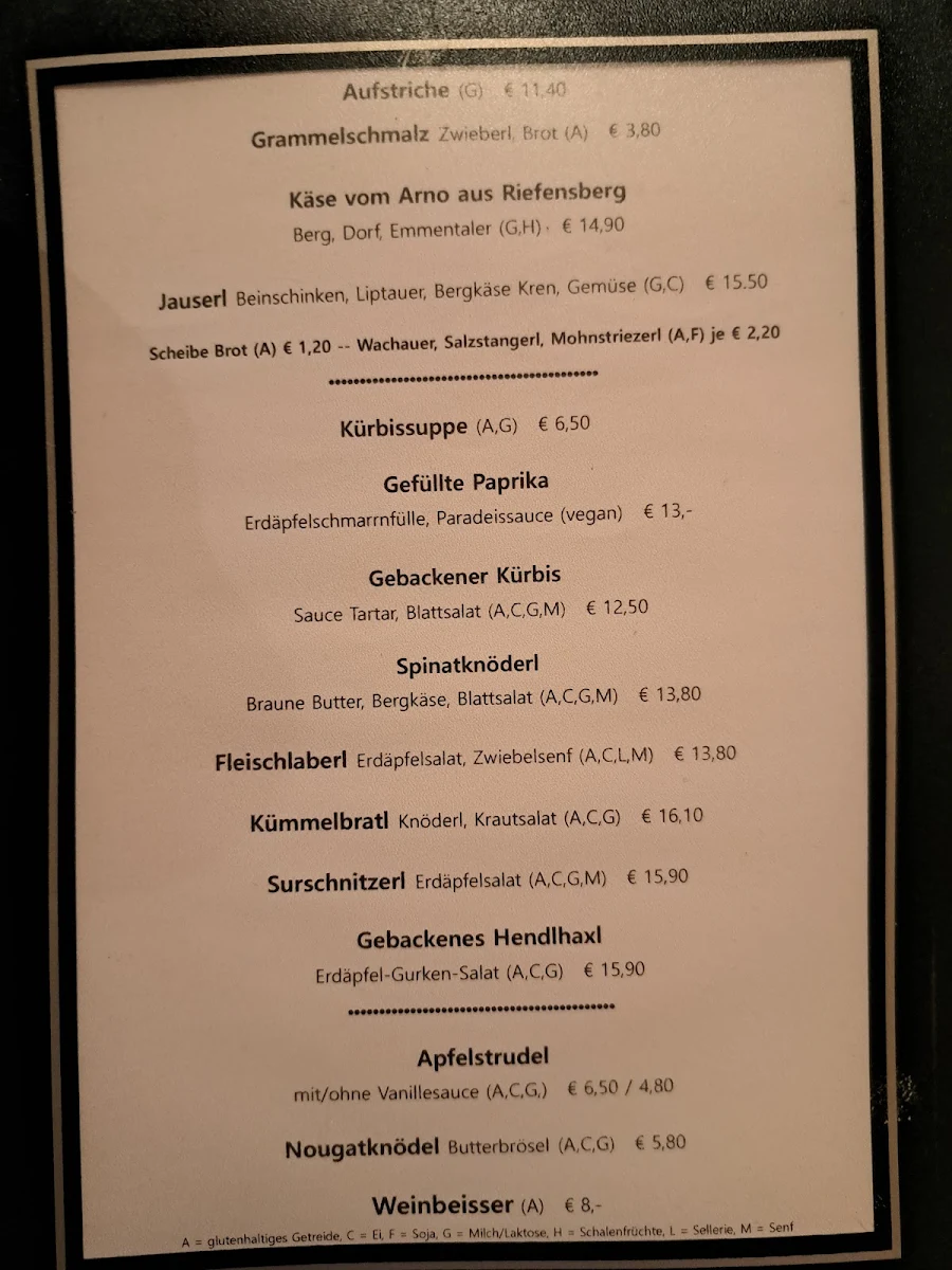 Speisekarte photo 2