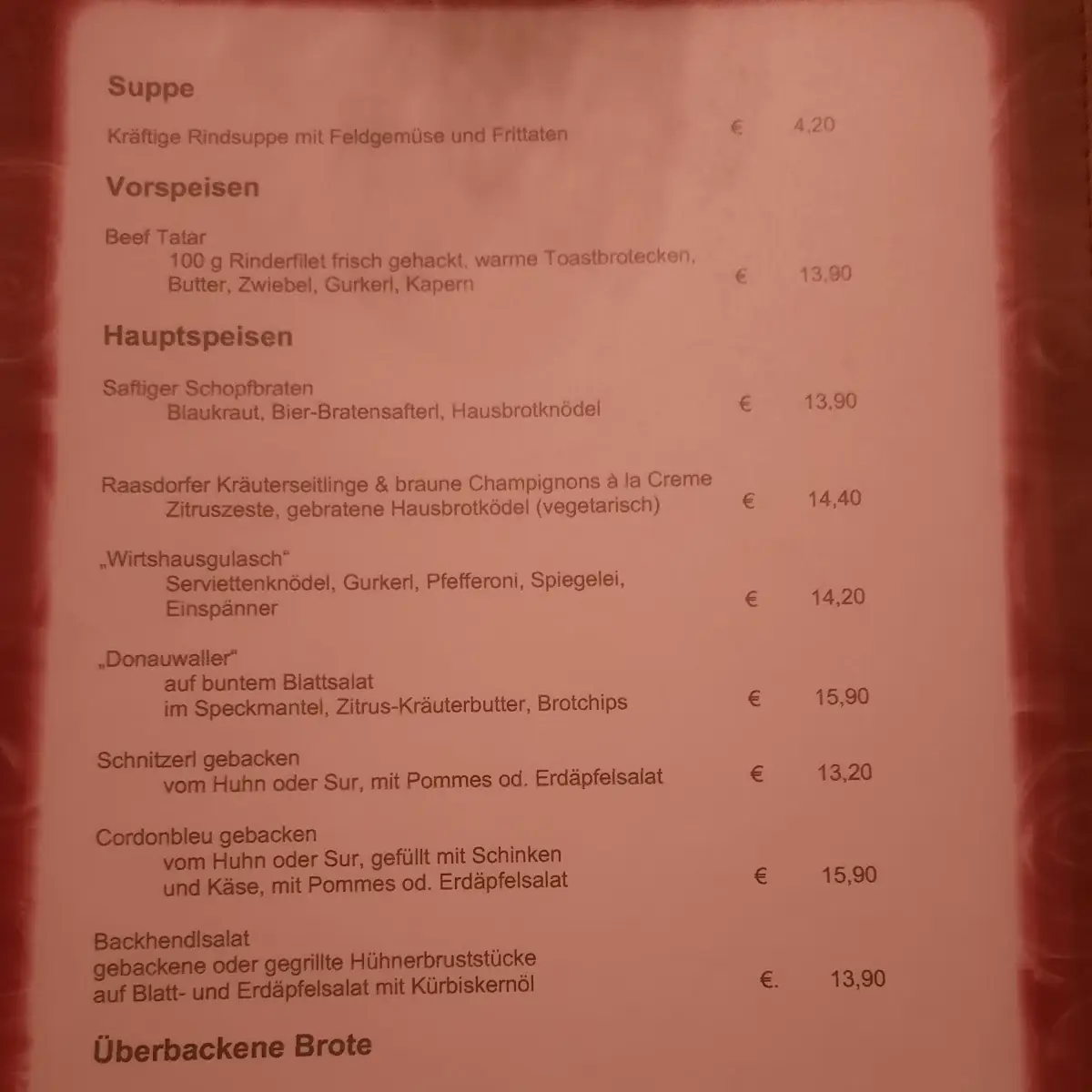 Speisekarte photo 3