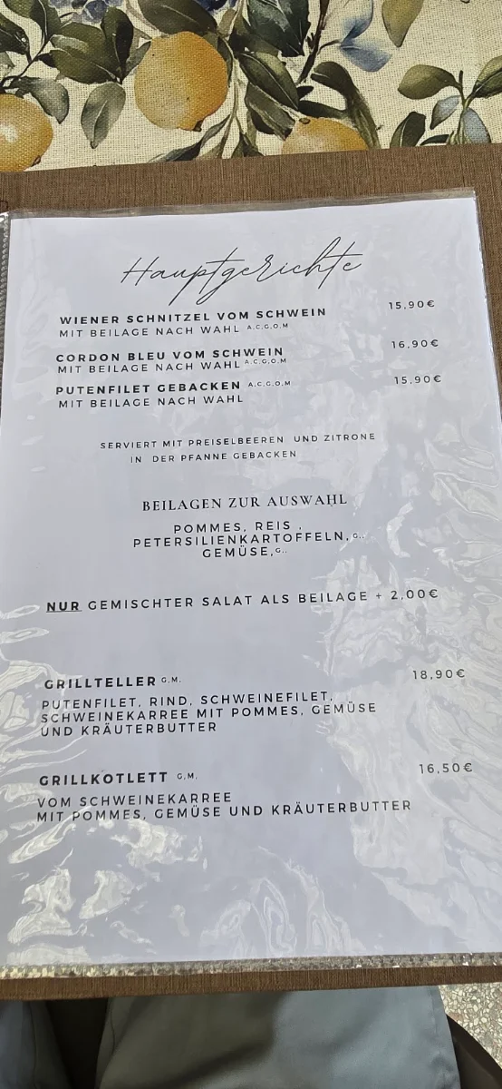 Speisekarte photo 1