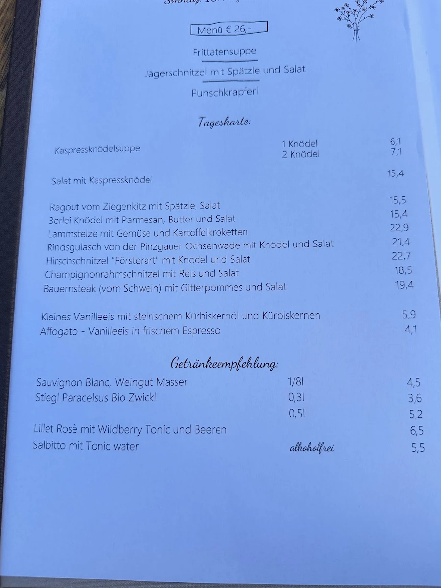 Speisekarte photo 1