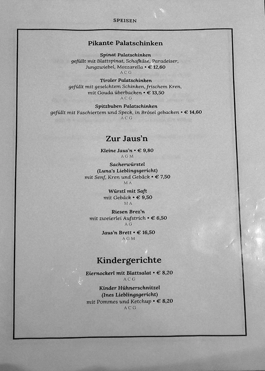 Speisekarte photo 5