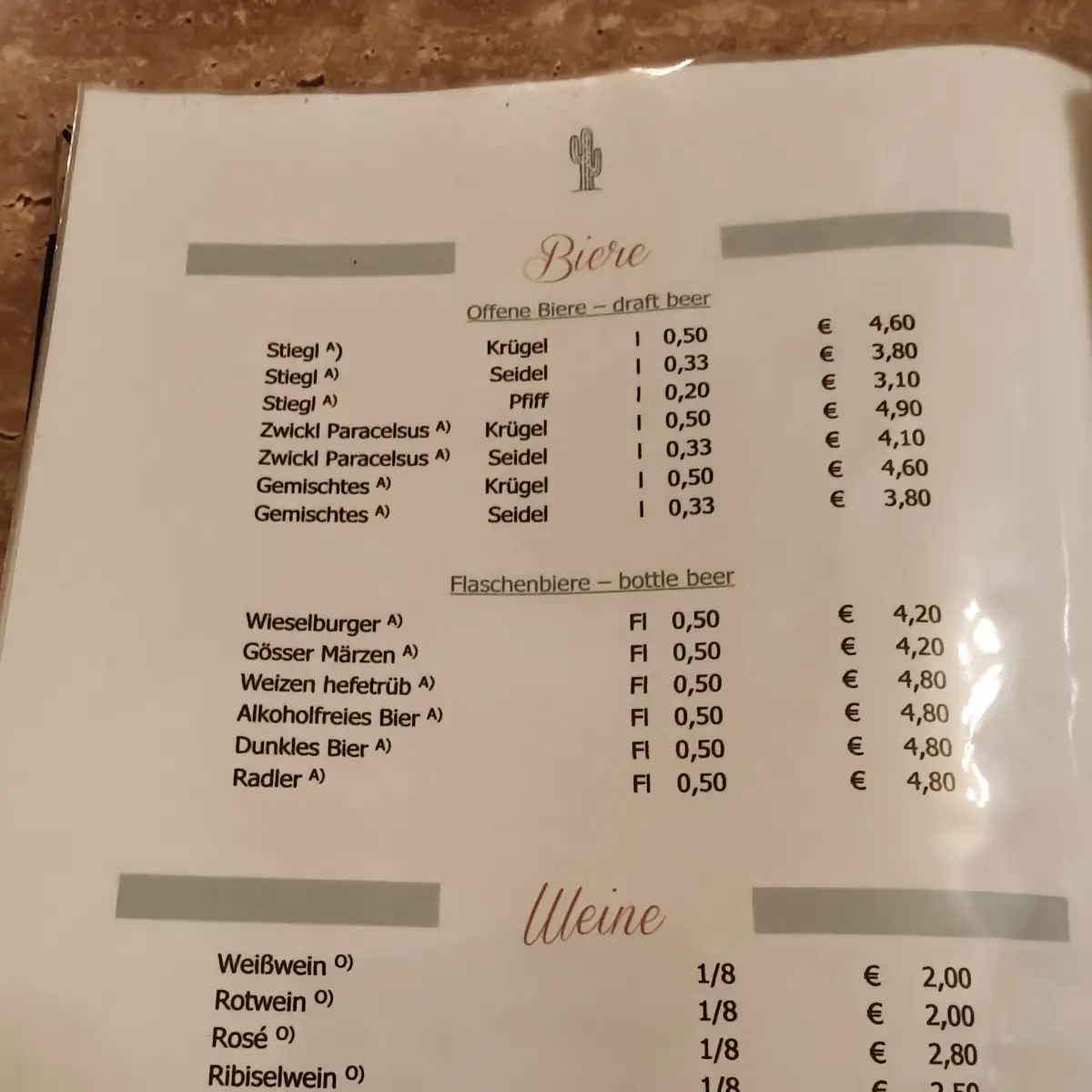 Speisekarte photo 1
