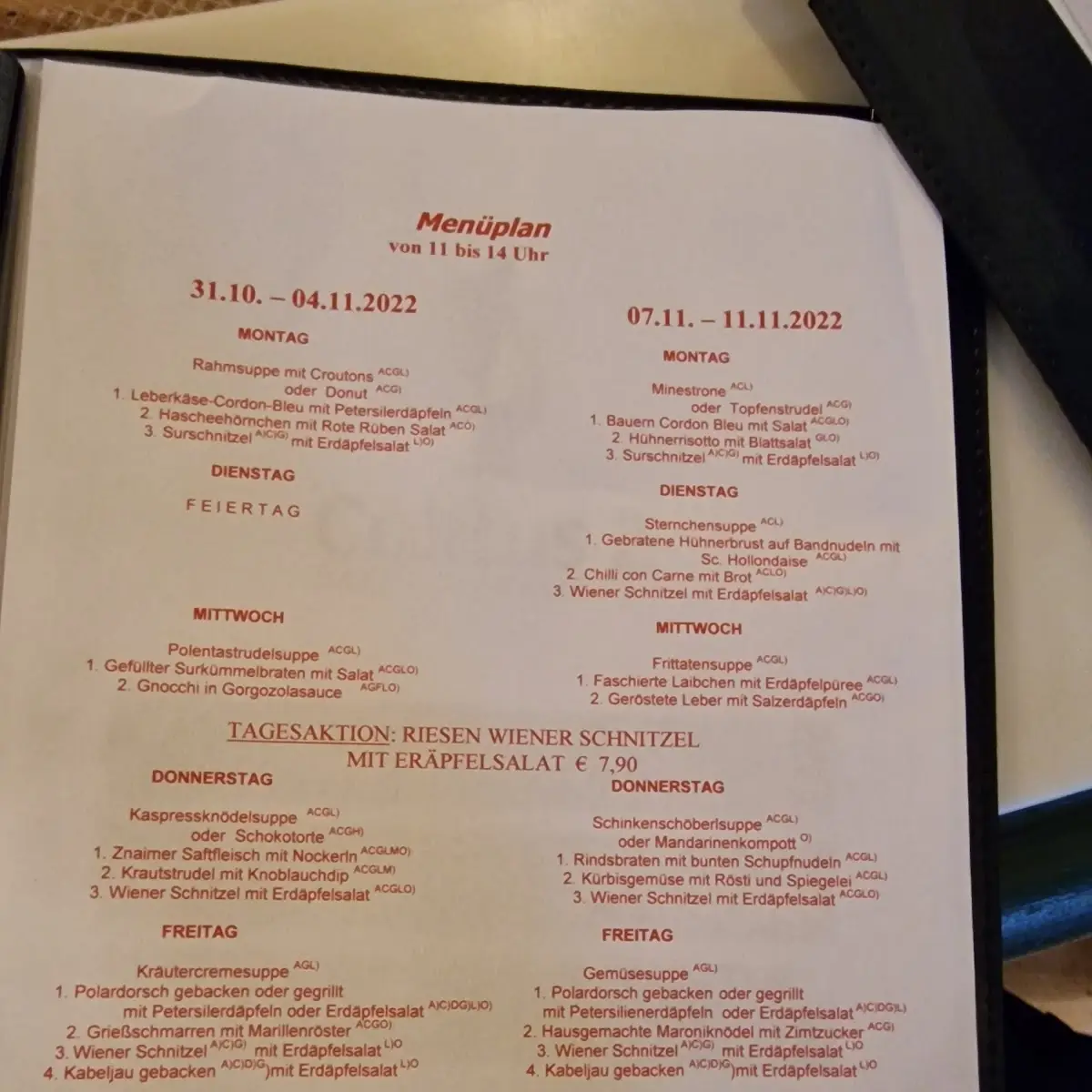 Speisekarte photo 5