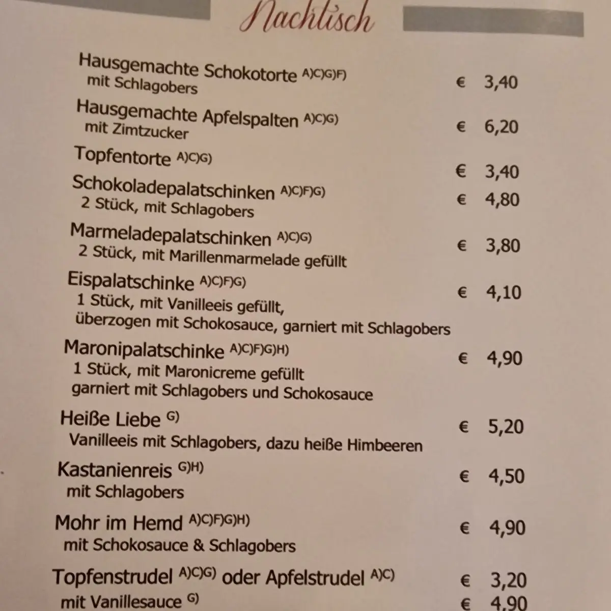 Speisekarte photo 6