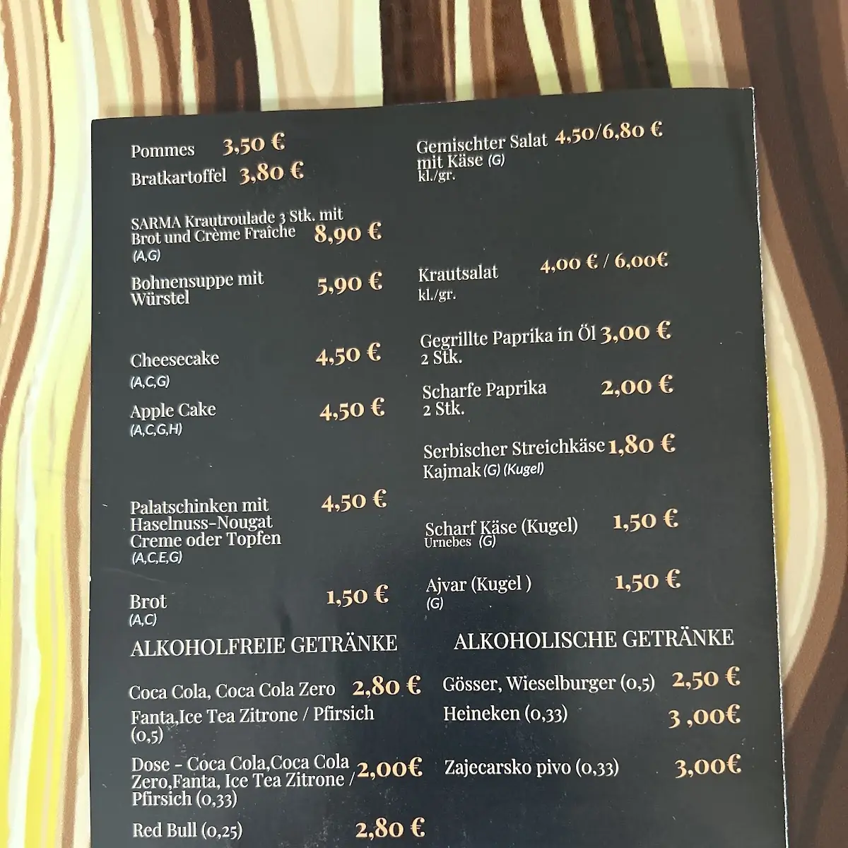 Speisekarte photo 1