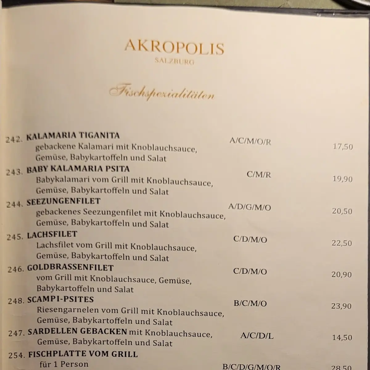 Speisekarte photo 2
