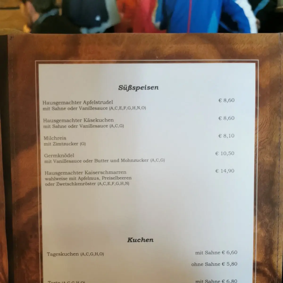 Speisekarte photo 1