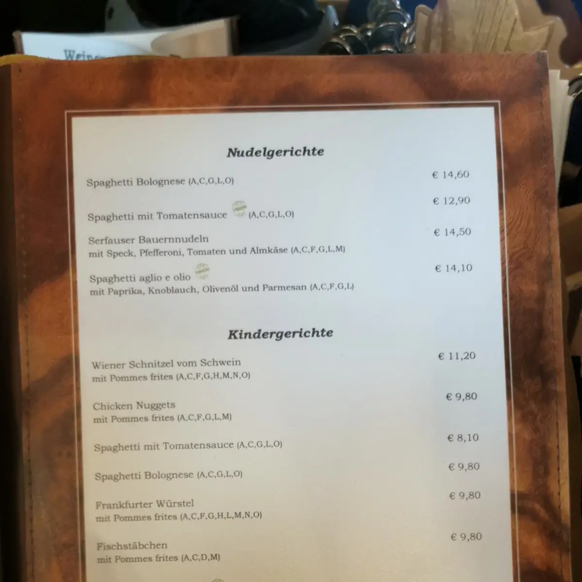 Speisekarte photo 2