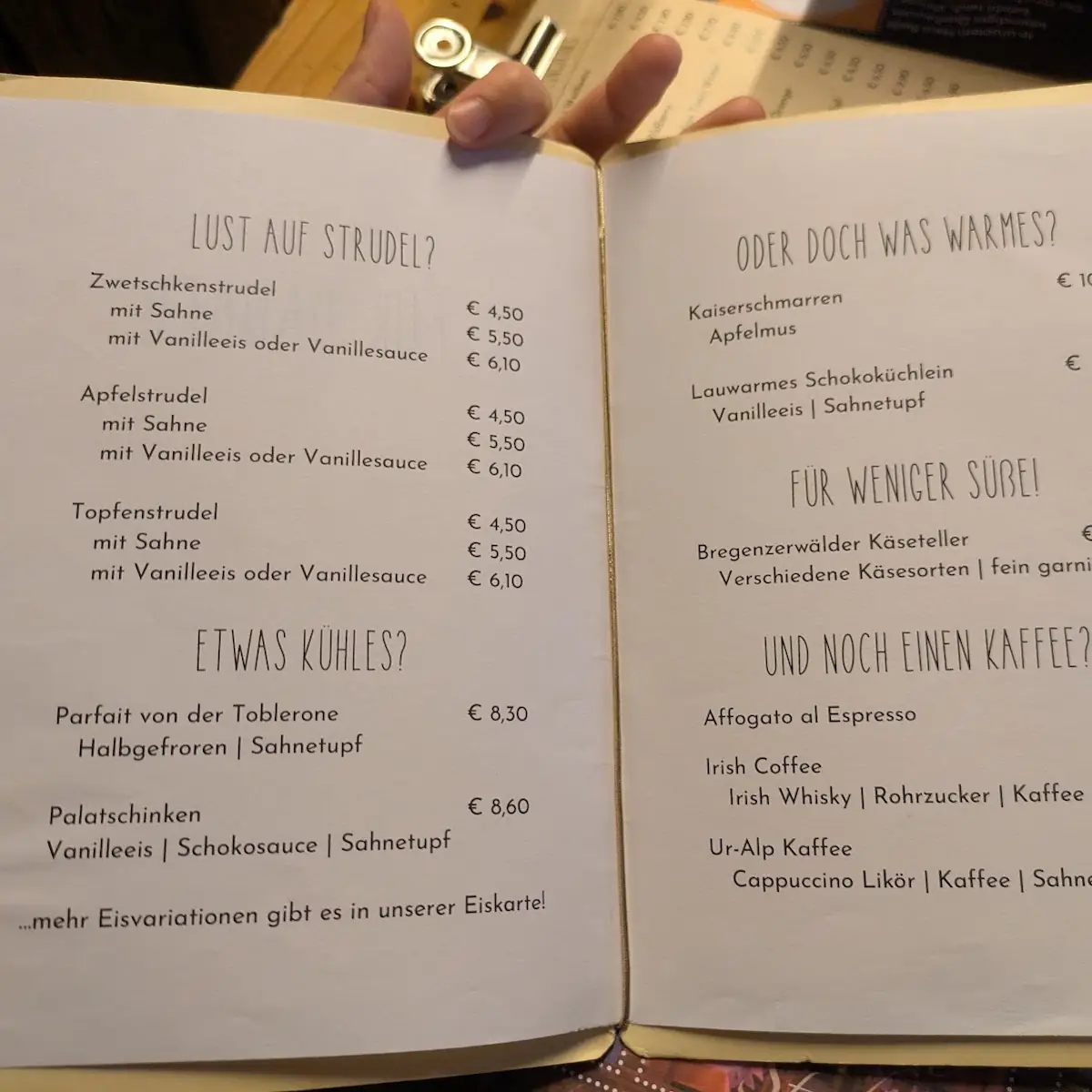 Speisekarte photo 1