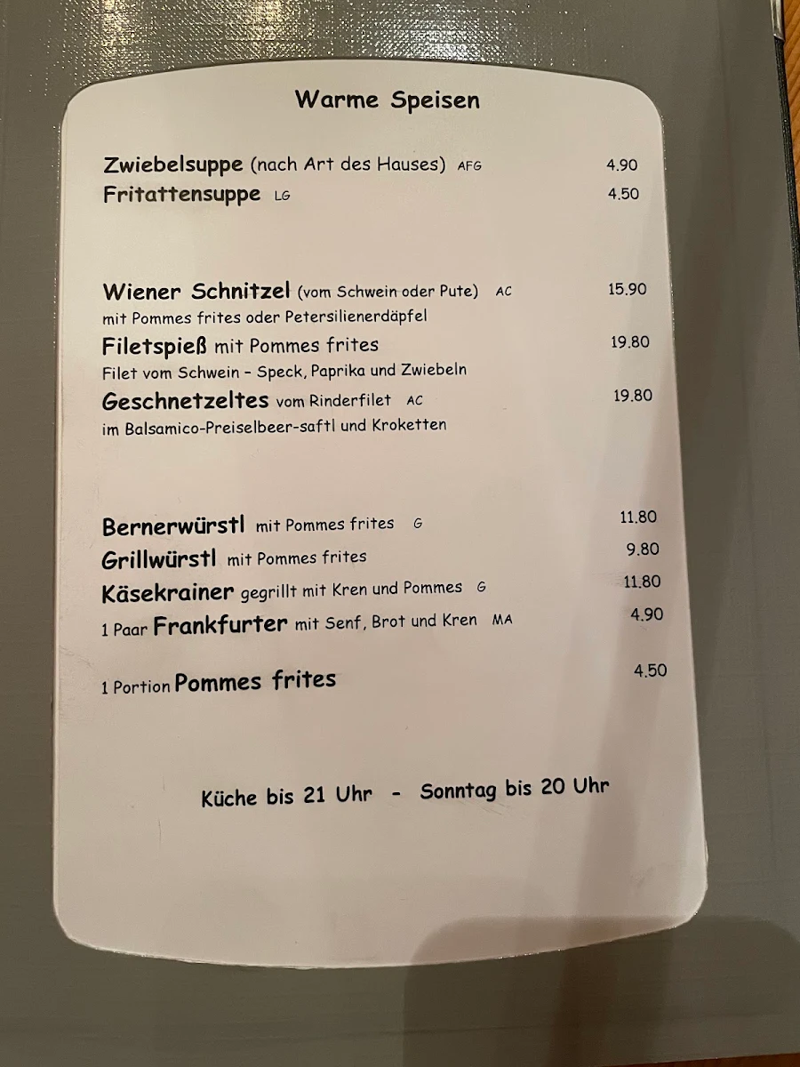 Speisekarte photo 2