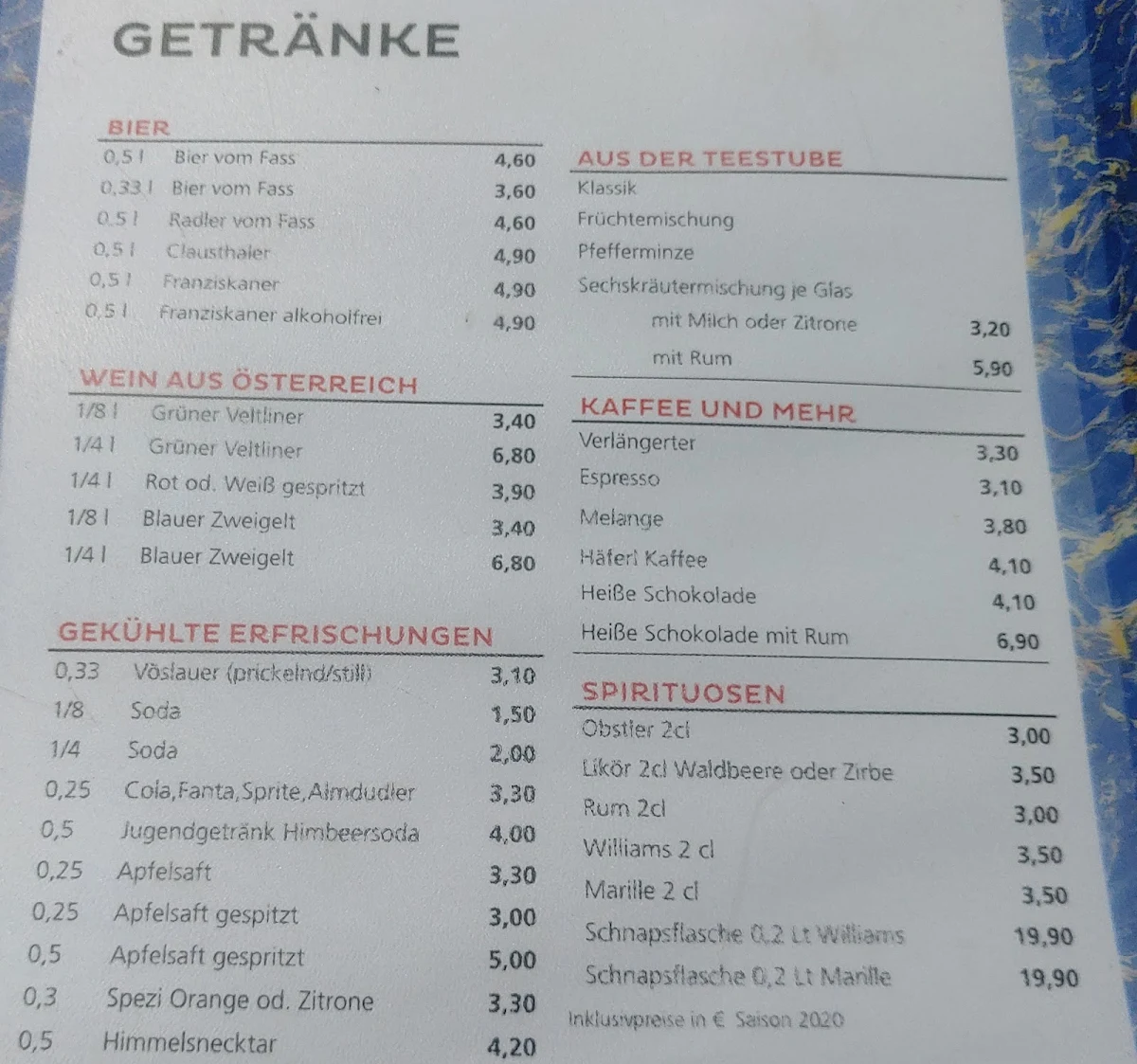 Speisekarte photo 8